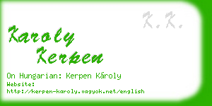karoly kerpen business card
